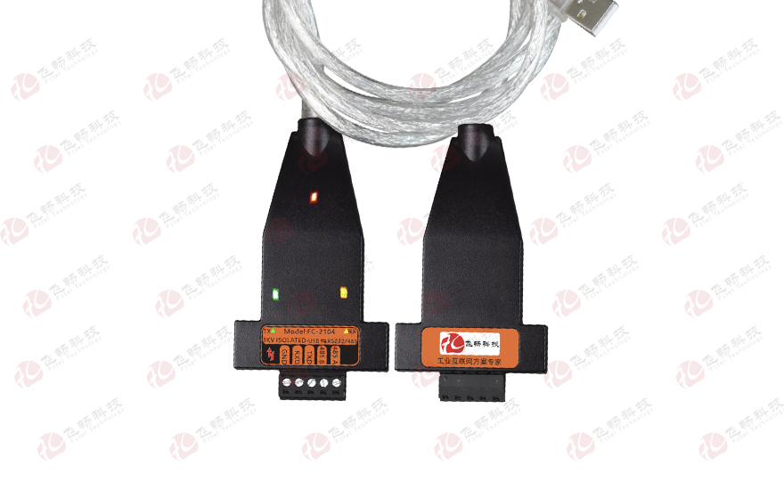 91视频免费看科技-工業級 3KV隔離/6KV防雷型 USB轉1路RS232/485轉換器(帶線)