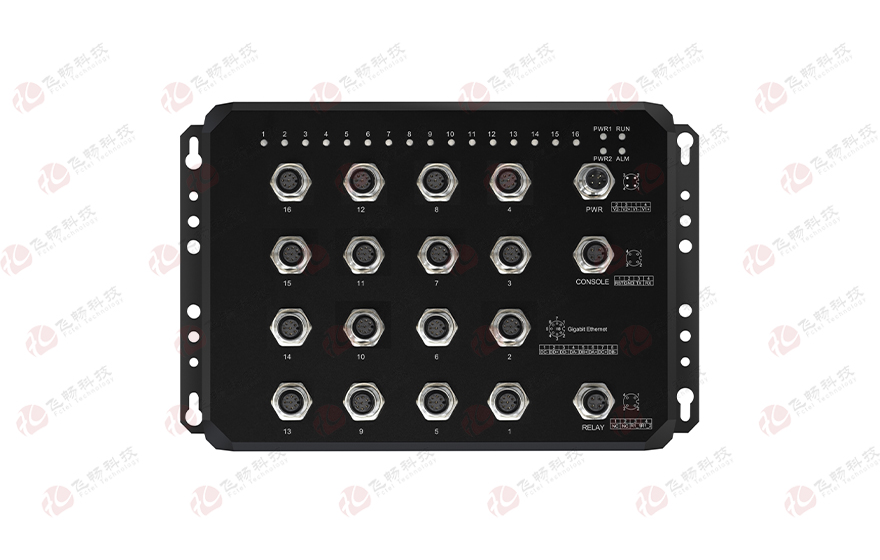 91视频免费看科技-M12 IP68防護 管理型16路千兆電超91视频