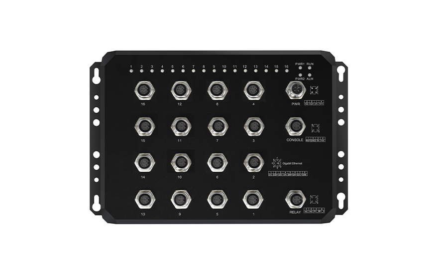 91视频免费看科技-M12 IP68防護 管理型16路千兆電超91视频